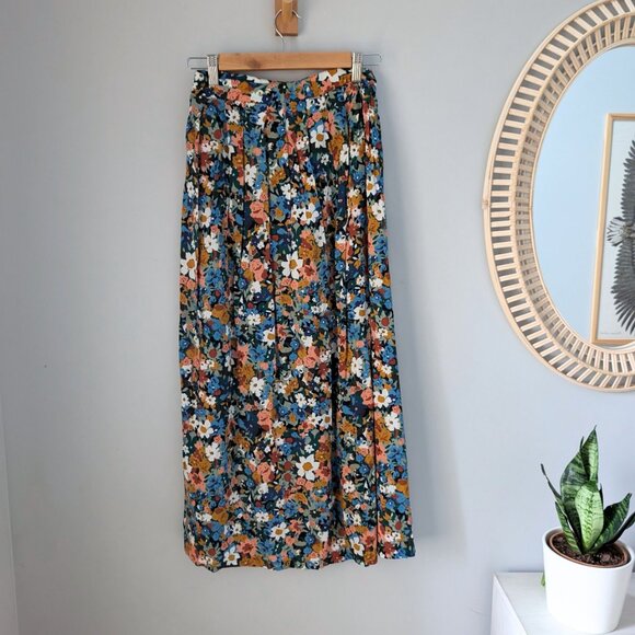 Sezane Floral A-Line Skirt - Multicolor - Picture 3 of 9